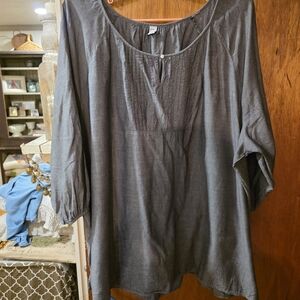 Old Navy Gray Blouse with Button Detail
